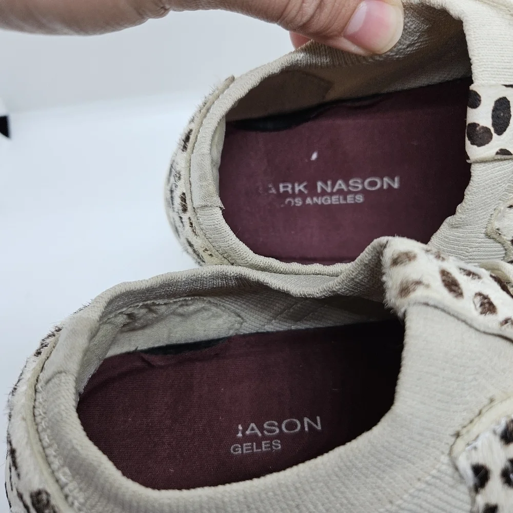 Mark Nason Shining Grayson animal print fur and mesh sneakers 8.5